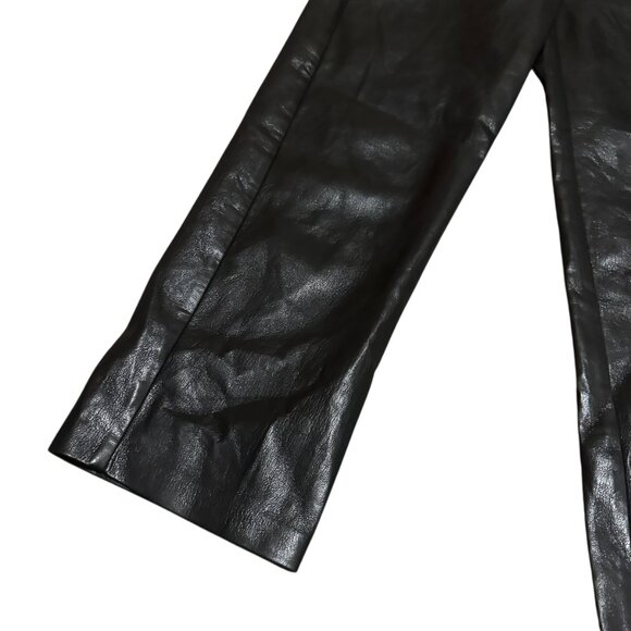 Wilfred Faux Vegan Leather Pants Black Classic Cocktail Party Festival Size 2 - Picture 3 of 11